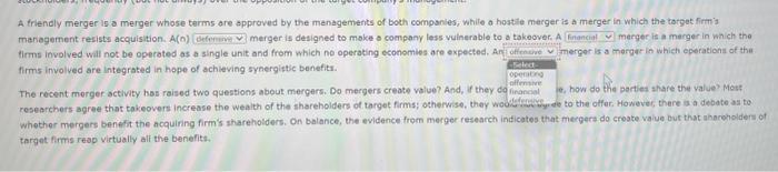  A trienaly merger is a merger whose terms are spproved by