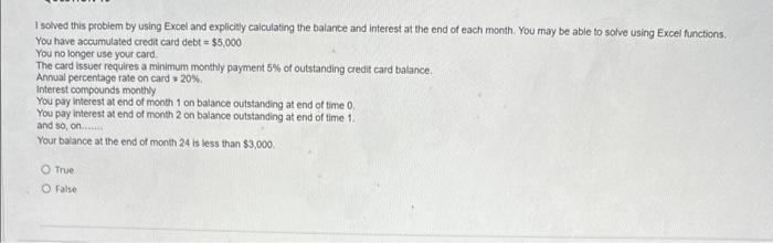  I solved this problem by using Excei and explicily calculating the