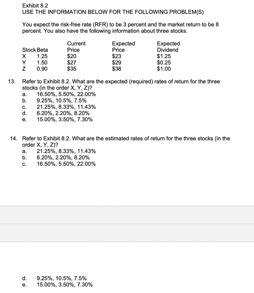  Exhibit 8.2 USE THE INFORMATION BELOW FOR THE FOLLOWING PROBLEM(S) You