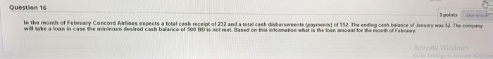 solve it quickly Question 16 3 points In the month of February