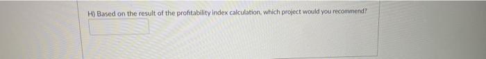 level is 16%, using this information, answer the questions below: Year Project