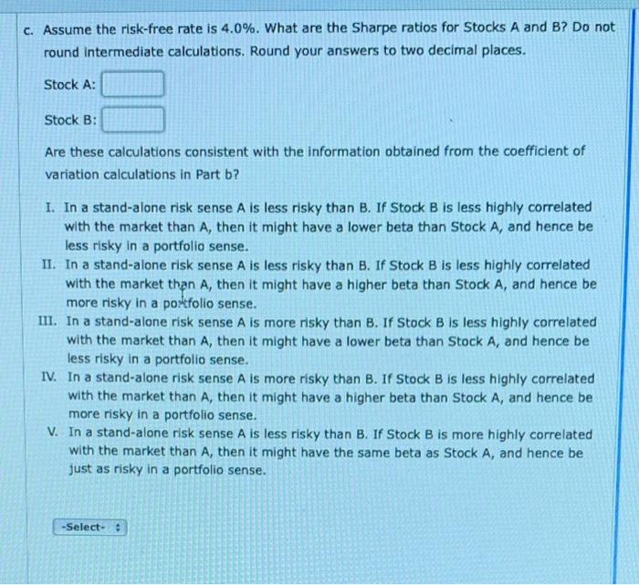 of expected future returns: Probability 0.1 (14%) (23%) 0.4 6 0 0.2
