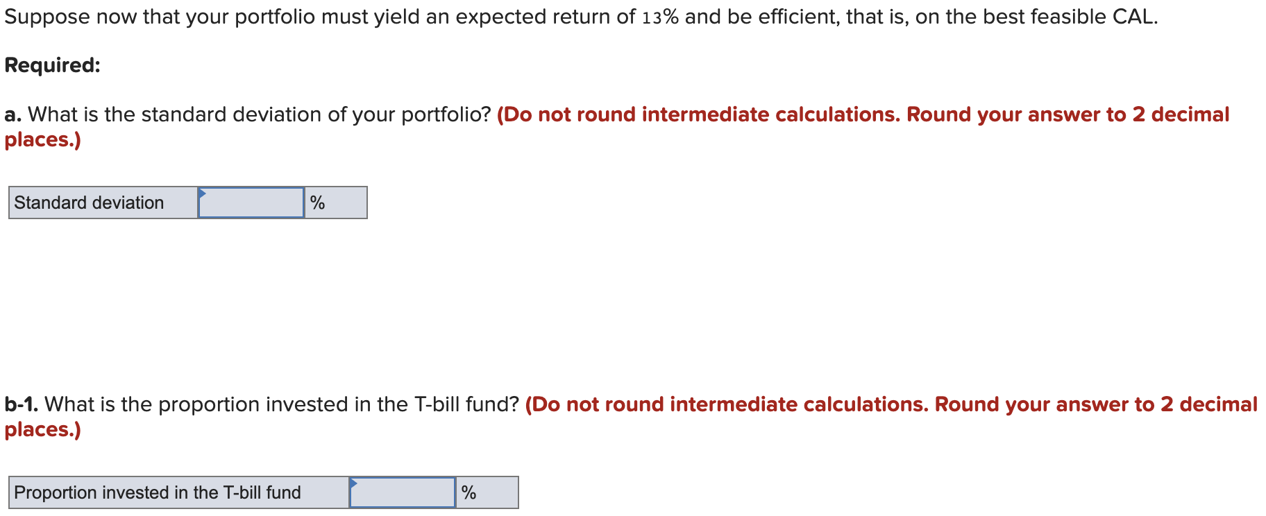 corporate bond fund, and the third is a T-bill money market fund