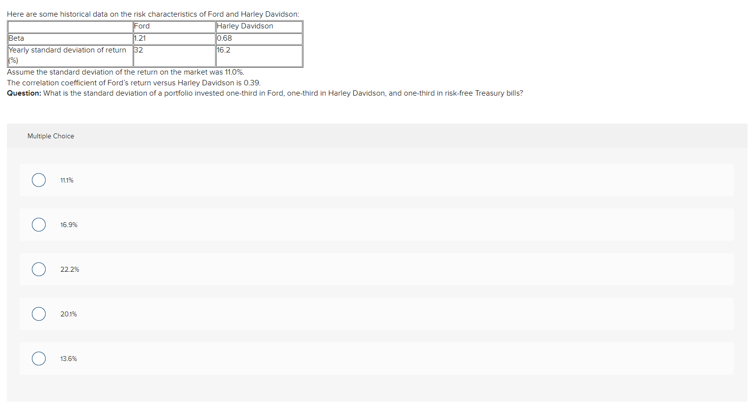 Please solve using Excel and show formulas. Here are some historical data