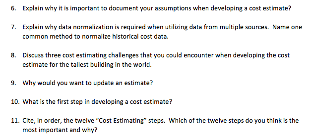  plz all 6. Explain why it is important to document your