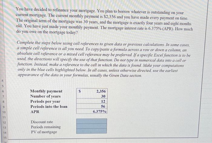 Excel Problems- please use excel to help solve the each step of