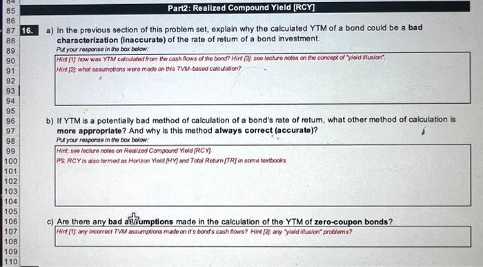  In the previous section of this problem set, explain why the