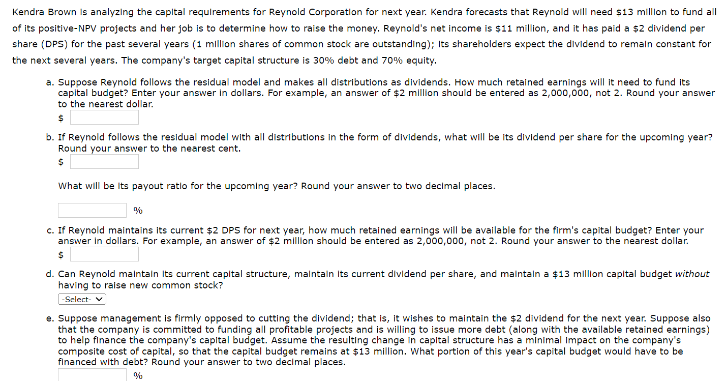 please answerall parts the last tutor got all answers wrong again. Kendra