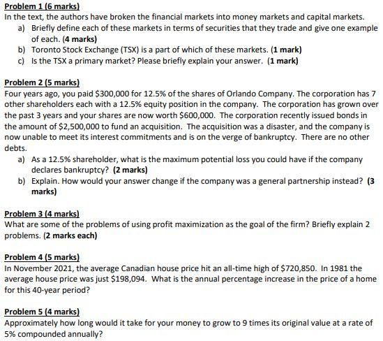  Problem 1 6 marks) In the text, the authors have broken