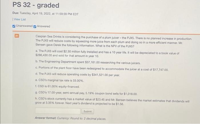  please show all steps for all problems - PS 32 -
