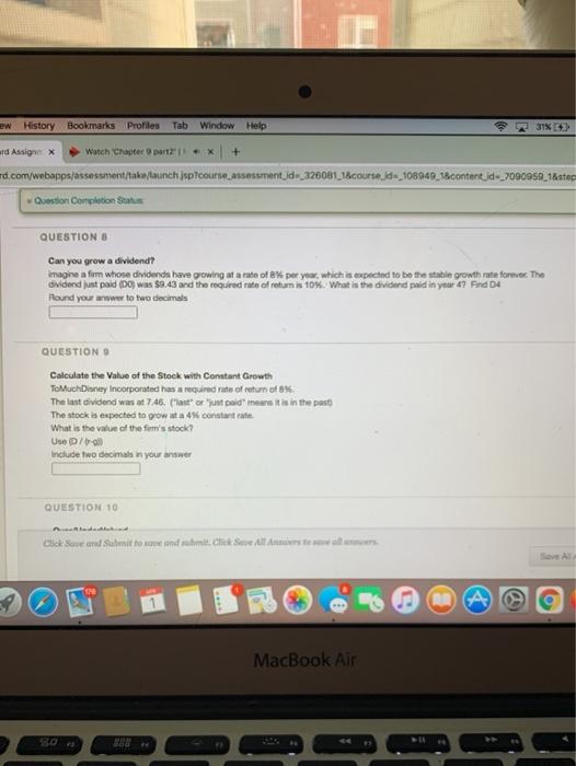  ew History Bookmarks Profiles Tab Window Help 31%) ad Assign Watch