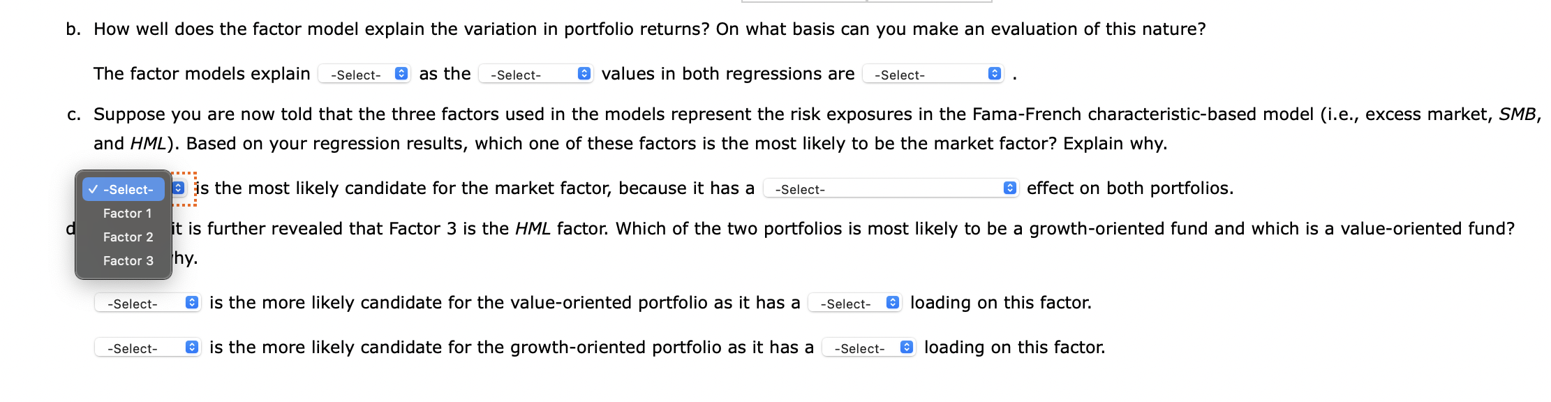 analysis, calculate the factor betas of each stock associated with each of
