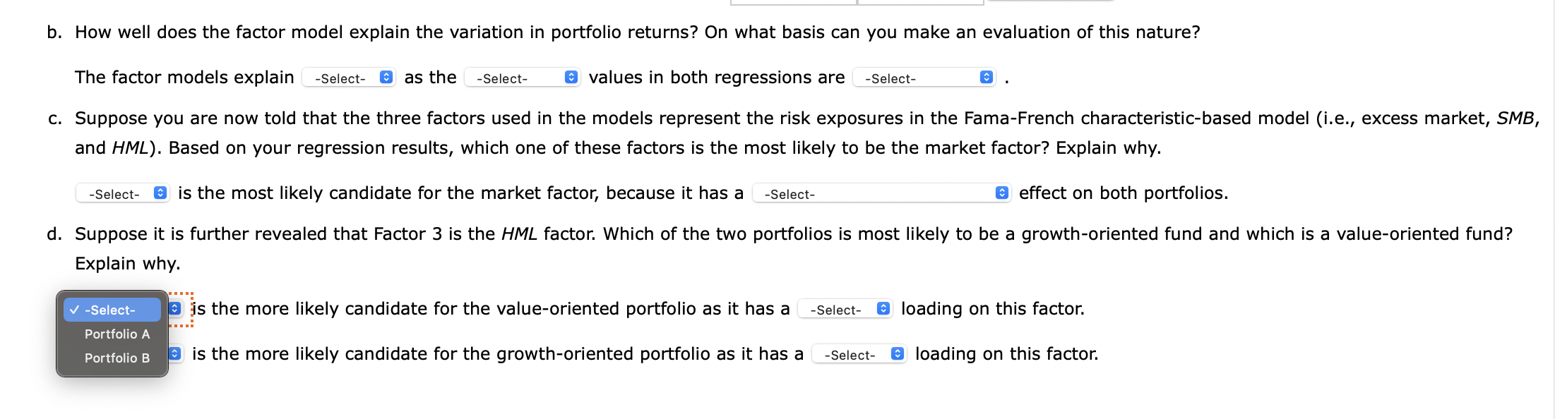 5% level of significance? Fill in the table below. Use a minus