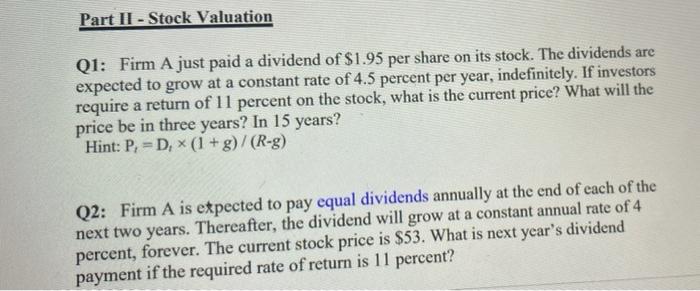 please answer part 2 type the answer and show steps thank