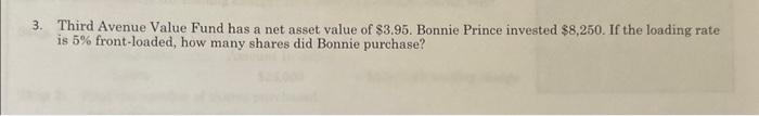  3. Third Avenue Value Fund has a net asset value of