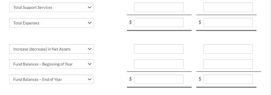 &{ } \) \end{tabular} Supporting Services The following transactions occurred during the