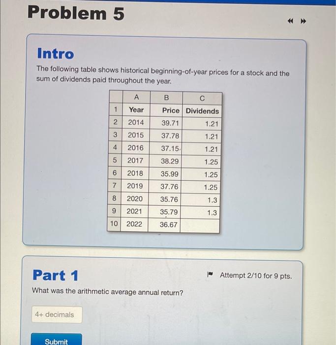 question 5 part 1&2 needed problem 13 needed Problem 5 Intro The