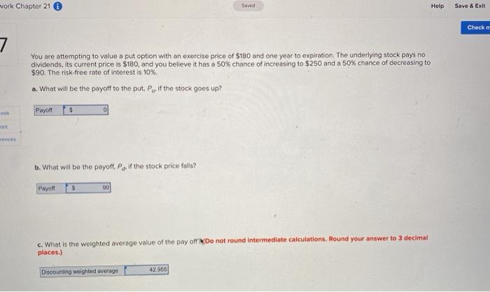  work Chapter 21 Soved Help Save & Exit Check 7 You