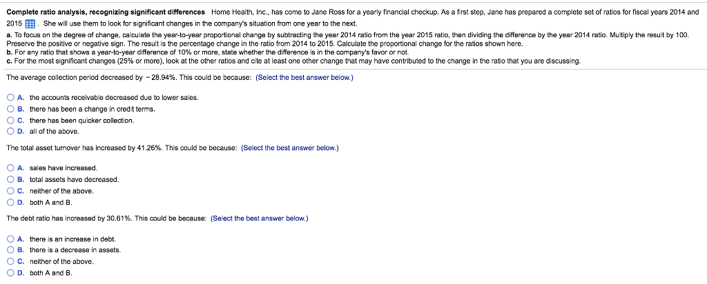 to look for significant changes in the company's situation from one year