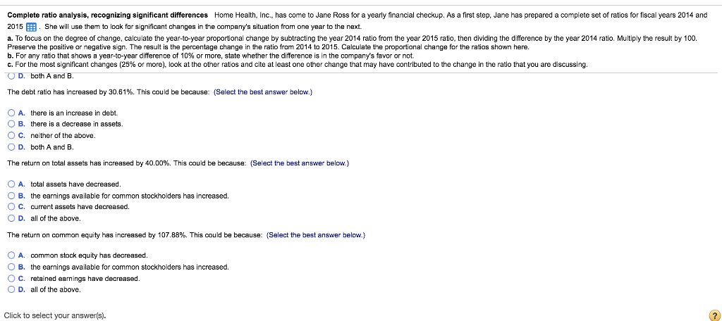 to the next. a. To focus on the degree of change, calculate