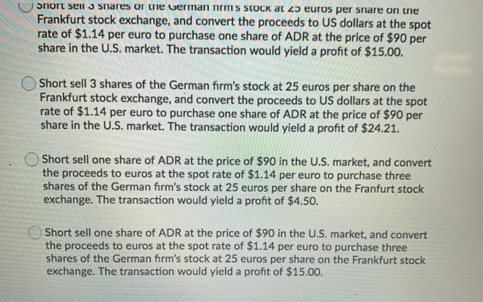 stock that is traded on the Frankfurt stock exchange. The share price