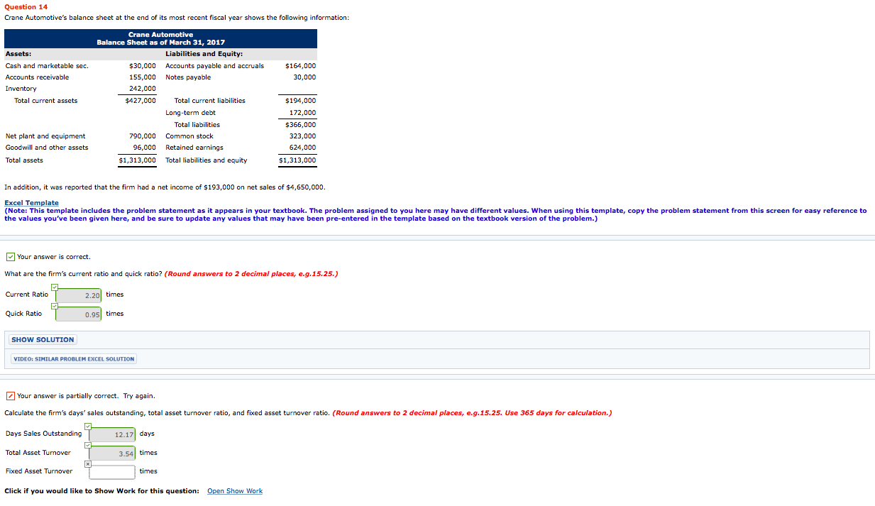Please answer the Fixed Asset Turnover! Will provide ratings if correct. Thank