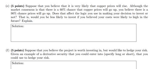 probability) or fall to $3.00 (40% actual probability). Copper may or may