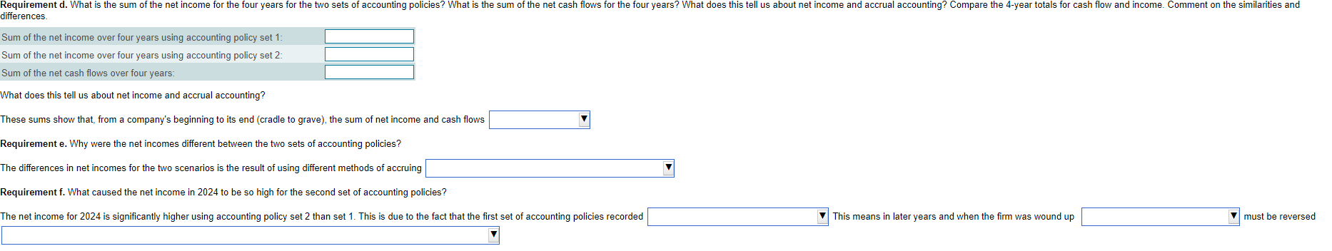 sets of accounting policies. (Click the icon to view accounting policy set