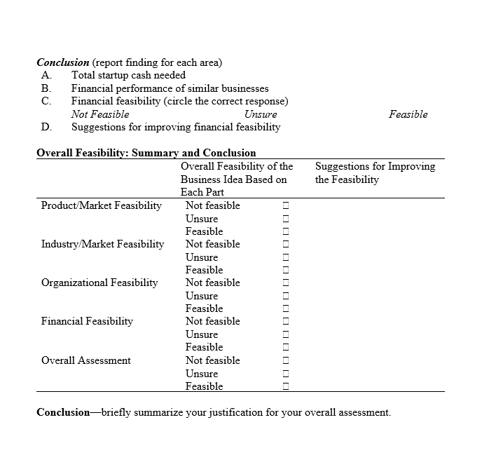 candid feedback. - Attached a blank sheet to the concept statement, and