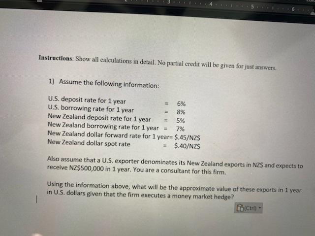 please solve and show your work, thank you :) 15 Instructions: Show
