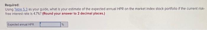  Required: Using Table 53 as your guide, what is your estimate