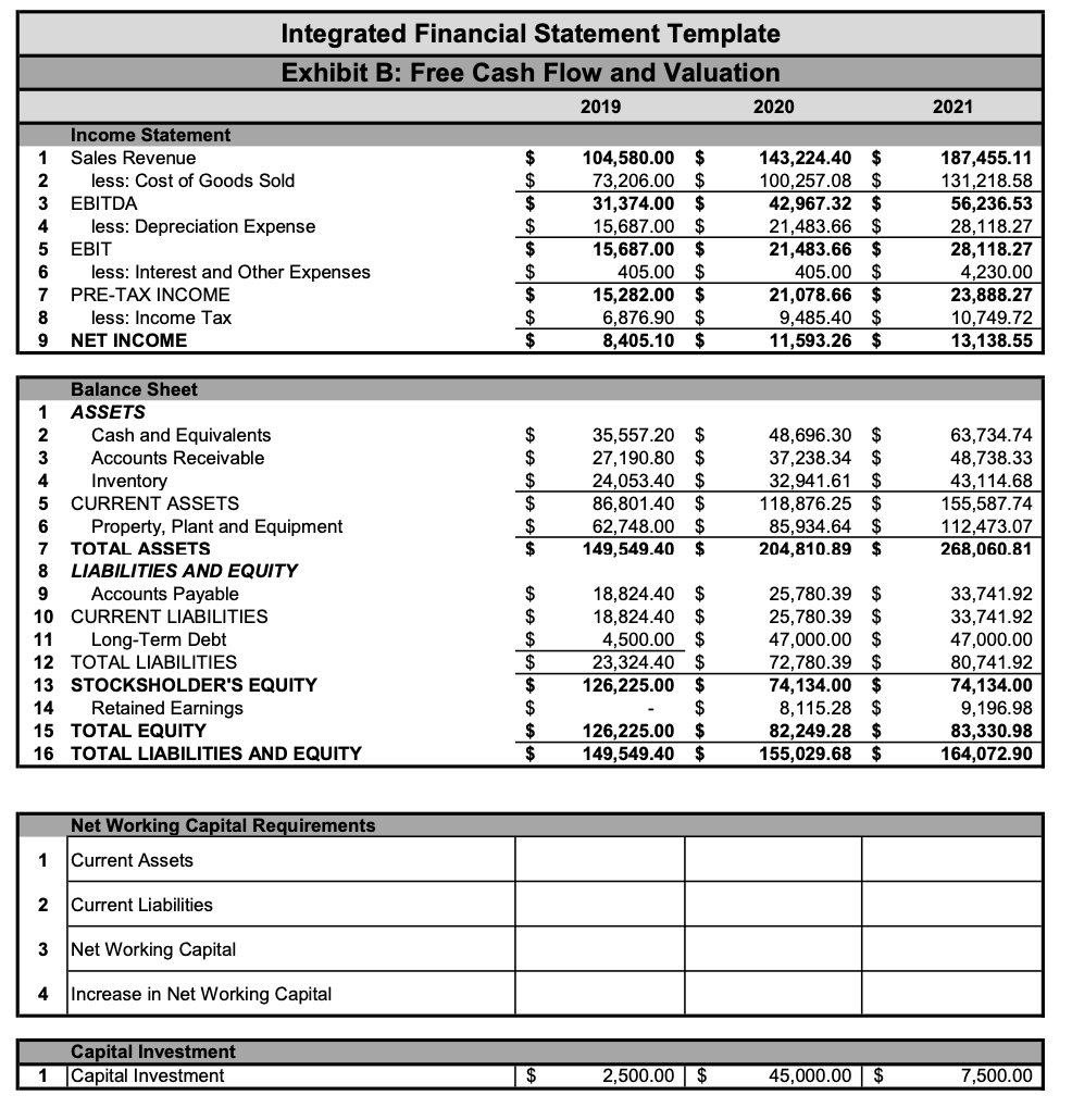 3) For the following problems, use Exhibit B. Exhibit B has the