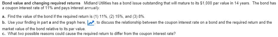  Bond value and changing required returns Midland Utilities has a bond