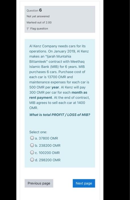 rate you Question 7 Not yet answered Marked out of 2.00 P