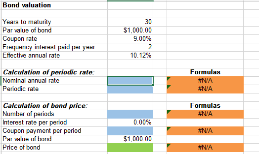 $1,000 par value bond. Its coupon rate is 9%, and interest is