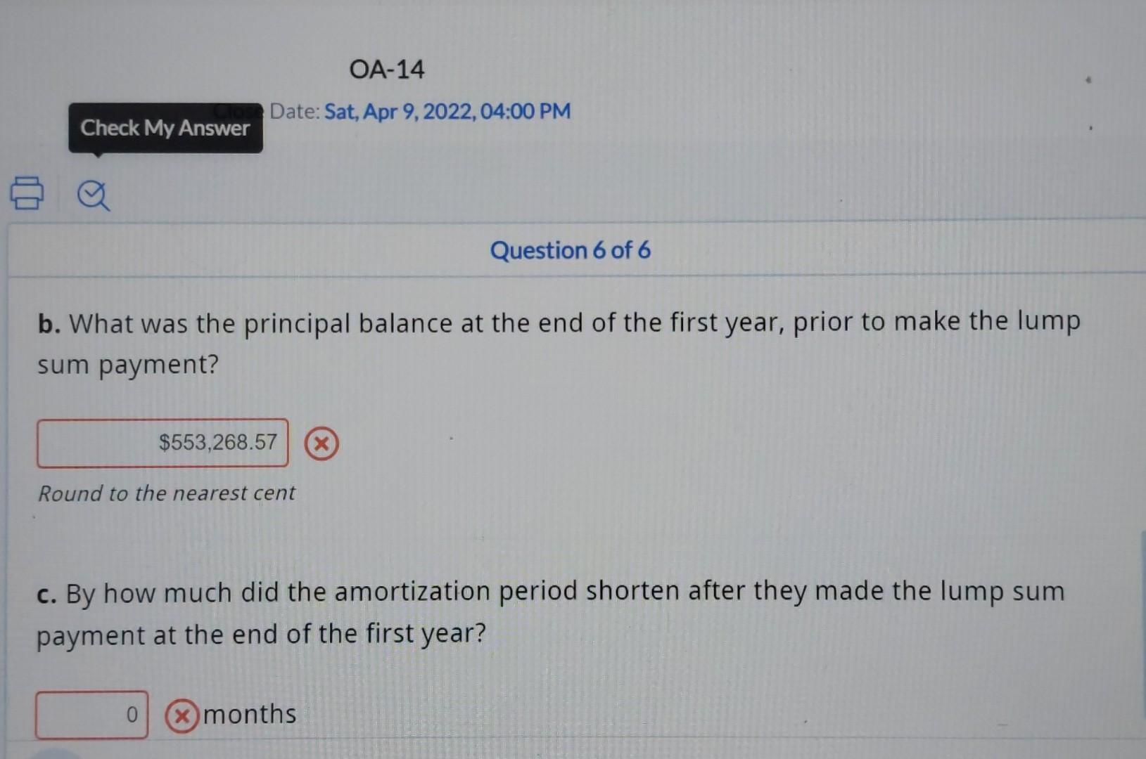 OA-14 Date: Sat, Apr 9, 2022, 04:00 PM Check My Answer Question