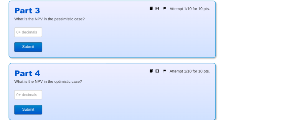 to set up the project is $100,000. This amount is to be