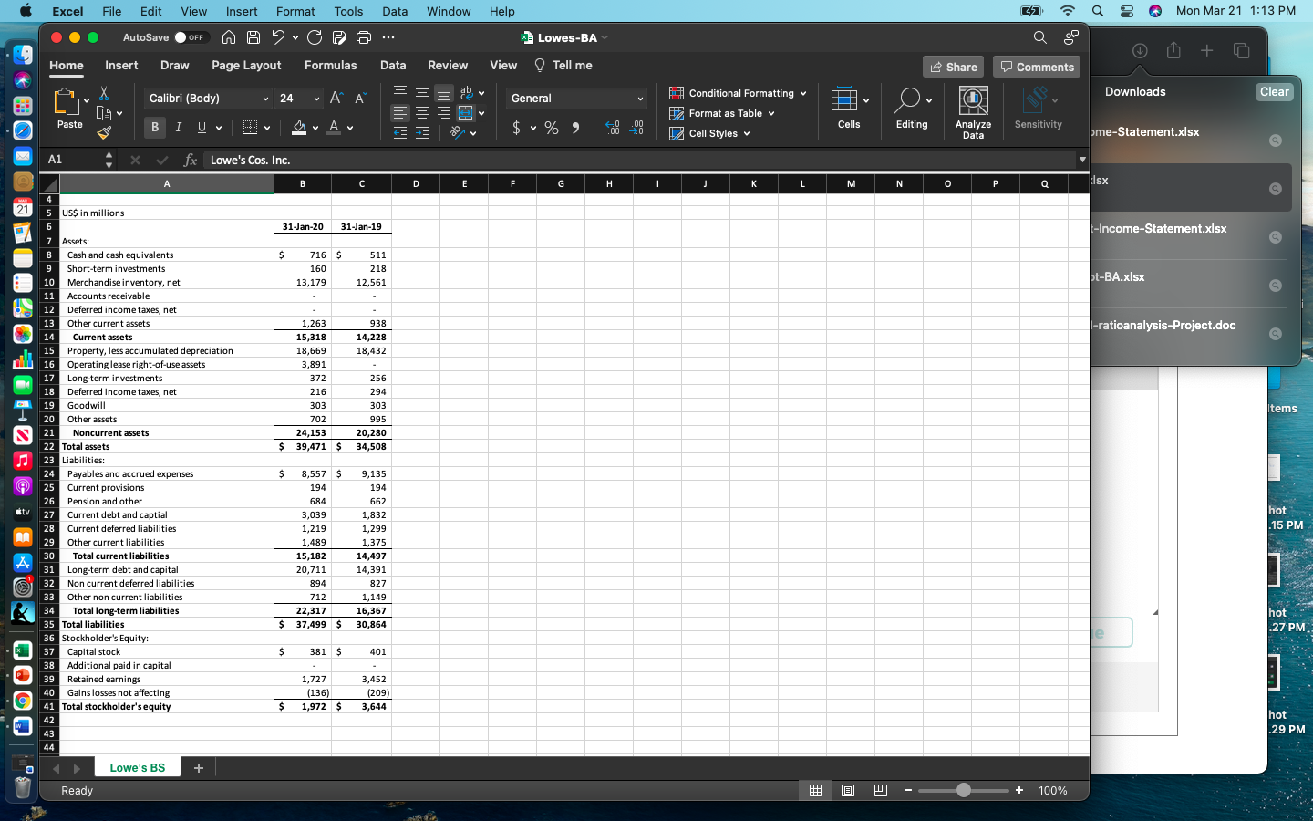 Ratios HW Home Insert Draw Page Layout Formulas Data Review Share Comments