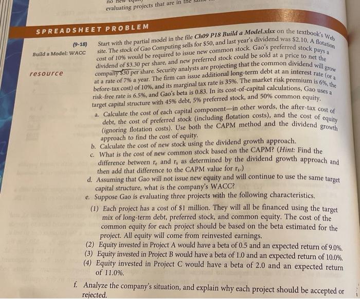 step by step no ne evaluating projects that are in the $2.10.