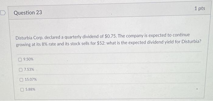 return on the stock of 12.5% as long as it maintains its