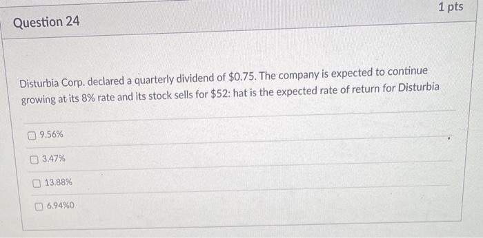 projected annual growth rate of 7.5%. What would an investor pay for