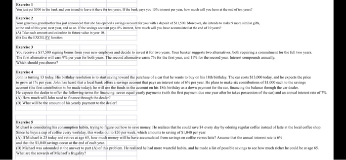 give you 57.500 per year at the end of each of the