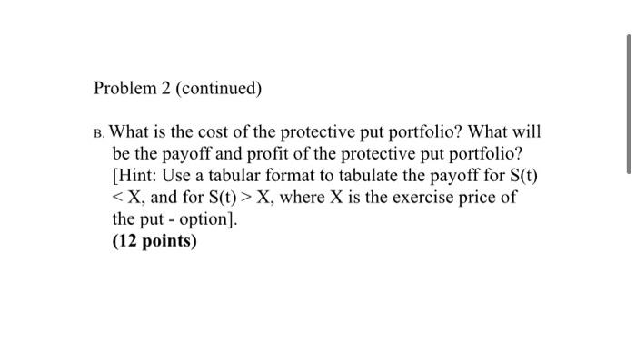 protective put position on the stock XYZ. The stock XYZ is currently