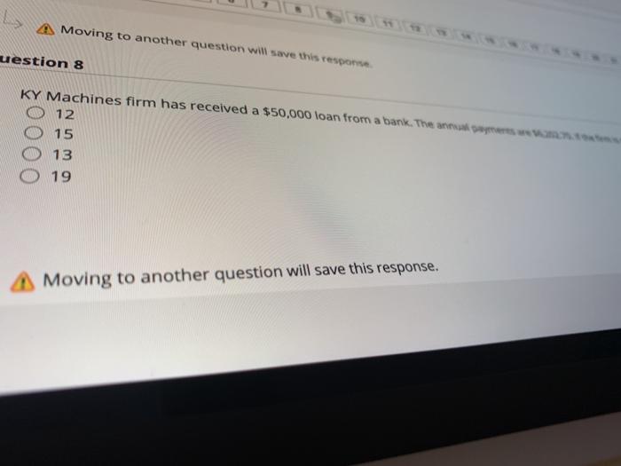 Moving to another question will save this response uestion 8 KY