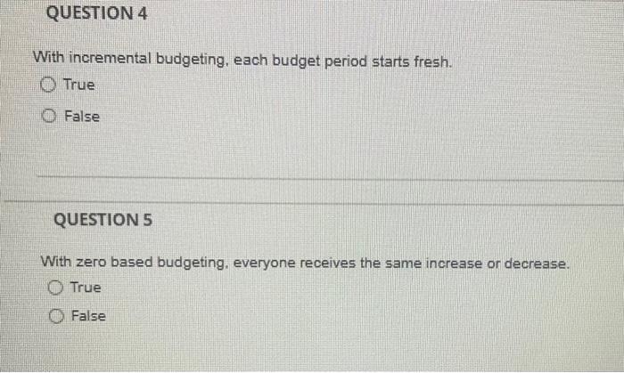 Develop Quantify, Forecast, Determine Plan, Decide, Develop Plan, Forecast, Budget QUESTION 2