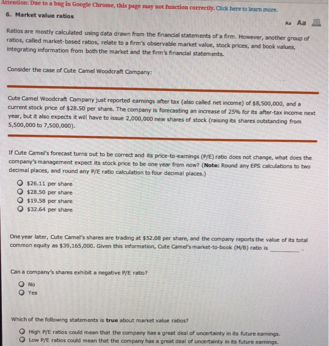  Attention: Due to a bug in Google Chrome, this page may