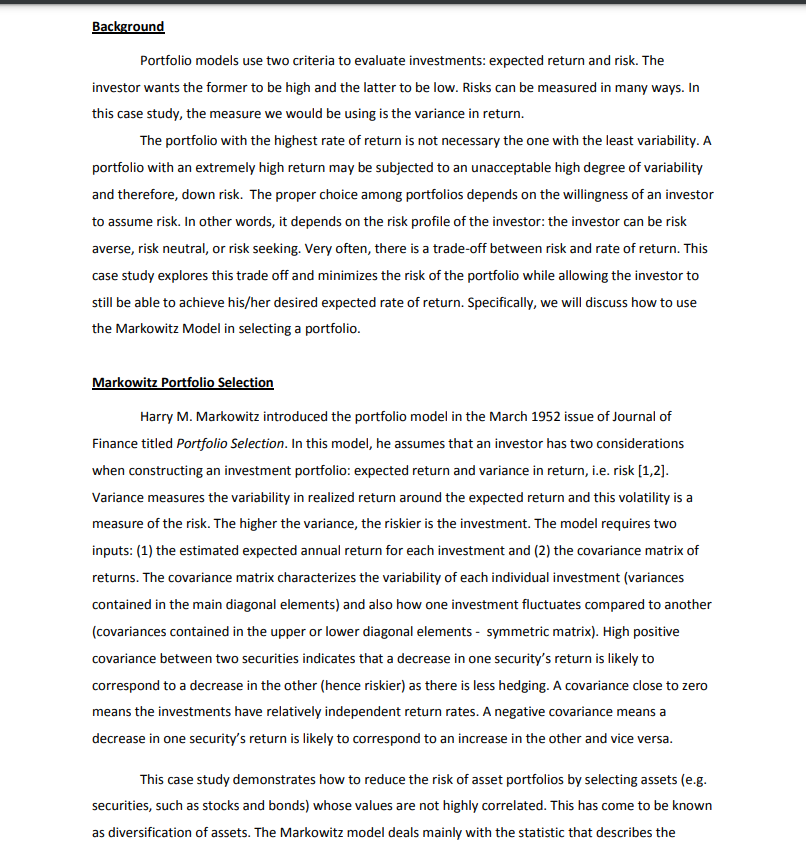 equations as much as possible), describe the mathematical model developed in this