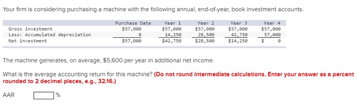  Your firm is considering purchasing a machine with the following annual,