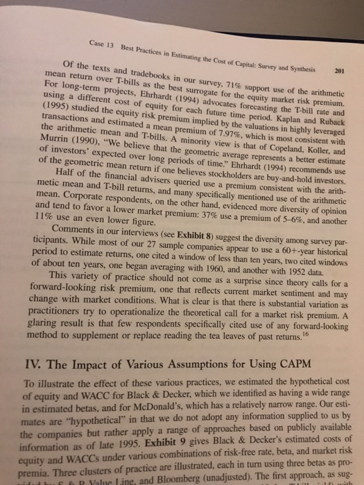 to page 192, formula (2), A. Risk Free Rate of Return, B.