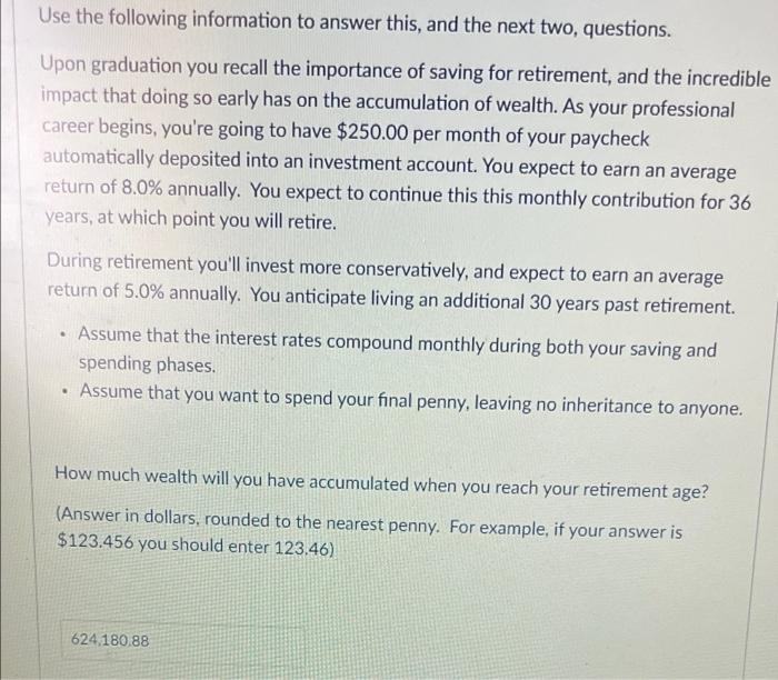 pls answer question #3 Use the following information to answer this, and